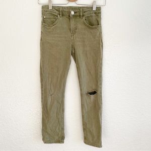 H&M Boys Olive Green Slim Fit Jeans